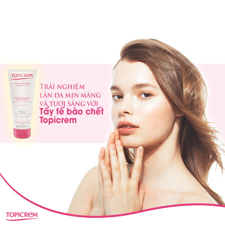 GEL TẨY TẾ BÀO CHẾT MẶT VÀ TOÀN THÂN, GIÚP DA MỊN MÀNG TOPICREM 200ML