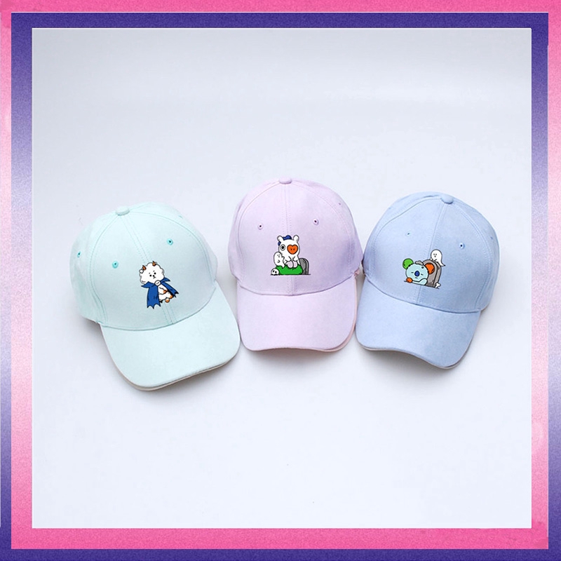 Mũ lưỡi trai in hình phong cách BT21 KPOP BTS