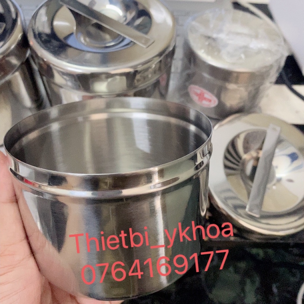 Hộp đựng bông gòn inox các size - Hộp Gòn  Hàng Loại 1