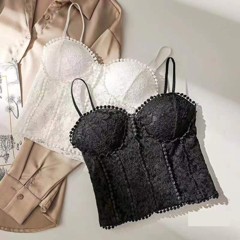 Áo bra nữ 2 dây ren hoa Wexuu Design, thiết kế đệm mút mỏng vừa phong cách gợi cảm - BR16