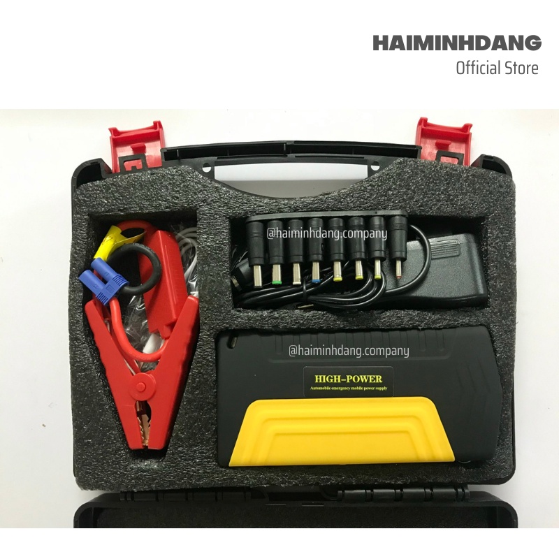 Bộ sạc ắc quy 12V cho ô tô, bộ kích nổ ô tô kèm bơm, kích điện xe hơi, cứu hộ kiêm sạc dự phòng đa năng