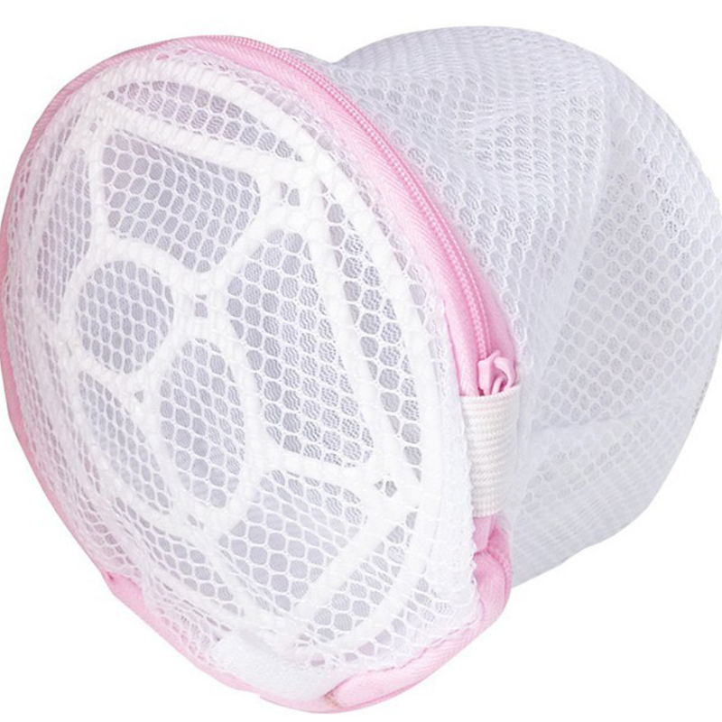 Túi giặt quần áo dạng lưới màu hồng đa năng tiện dụng