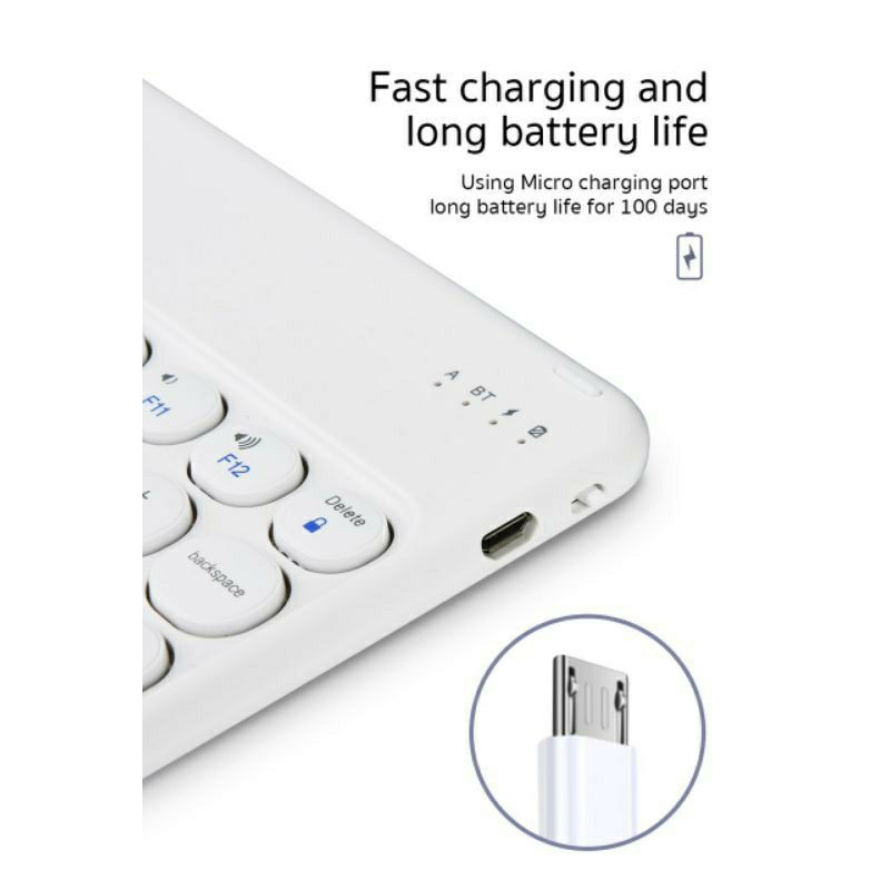 Bàn phím kết nối Bluetooth V5 cho các dòng máy điện thoại, máy tính bảng, tivi tặng kèm bàn di chuột chính hãng