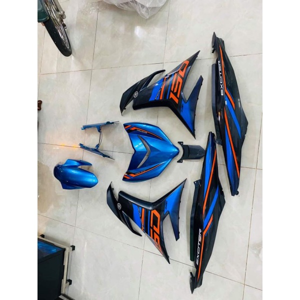 Tem rời exciter 150 đen xanh phối cam