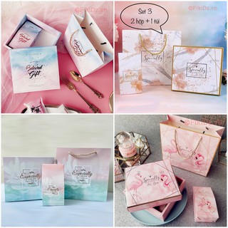 SỈ 27K set 3 món - hộp quà & túi giấy size 1