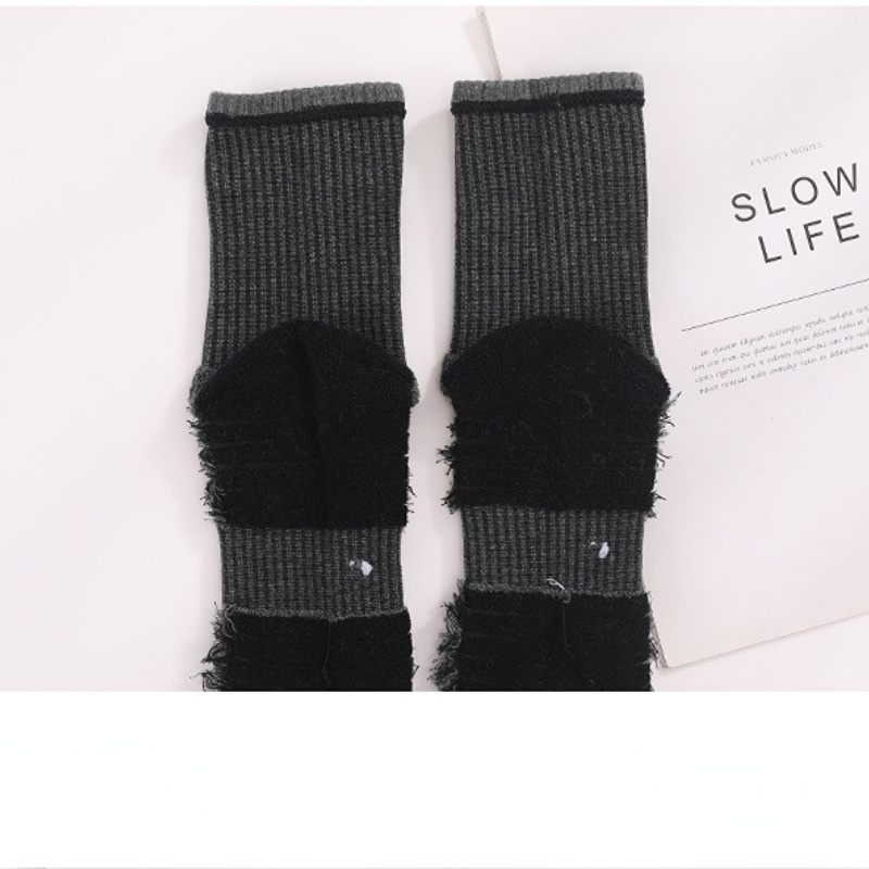 Vớ Thể Thao Cổ Cao Trung Bình Dày Dặn Thấm Hút Mồ Hôi Phù Hợp Cho Leo Núi/Đi Bộ Đường Dài