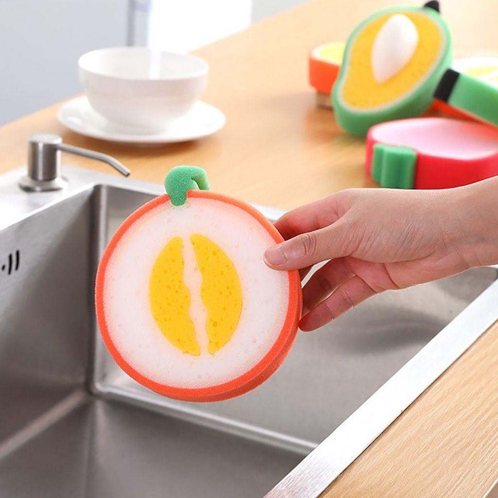 Elegant sponge sử dụng rộng rãi phim hoạt hình rửa bát gia đình loại bỏ vết bẩn nước hút dụng cụ làm sạch bát đĩa