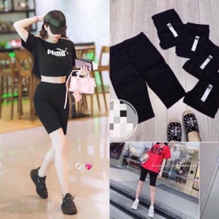 Quần legging ngố nâng mông