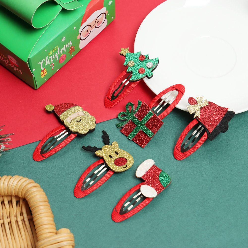 SUMU 1 Cặp Kẹp Tóc Hình Ông Già Noel Dễ Thương