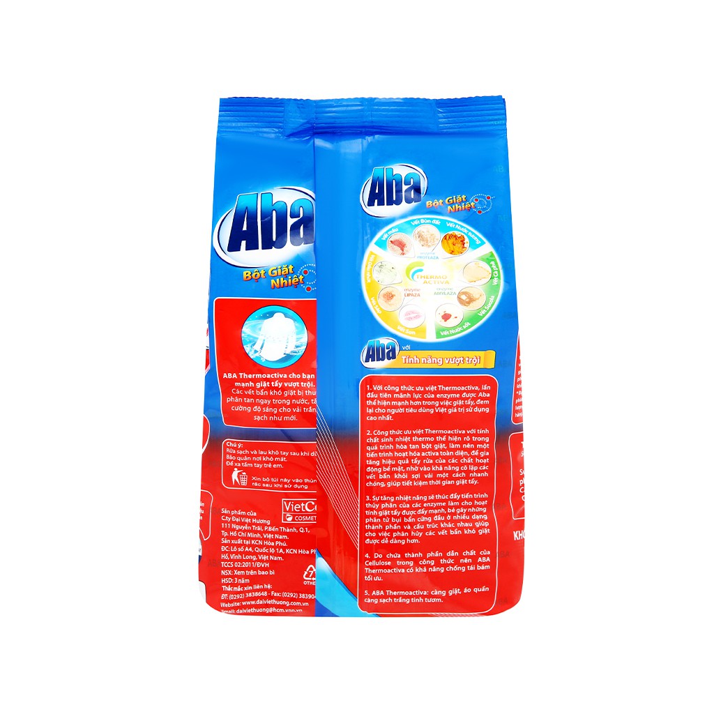 Bột giặt nhiệt Aba sạch tinh tươm 1.5kg