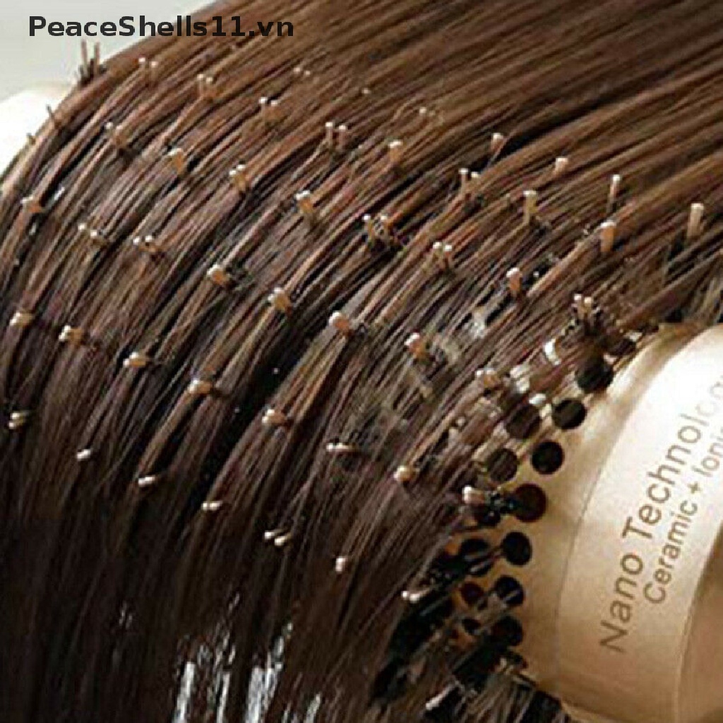 [Hàng mới về] Lược chải tóc chuyên nghiệp bằng gốm nhiệt hình trụ tròn chống trượt tiện lợi