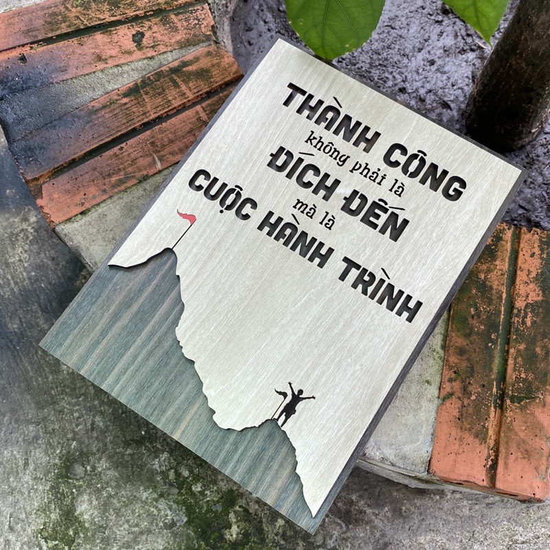 Tranh Slogan Tạo Động Lực LEVU068 thúc đẩy thành công