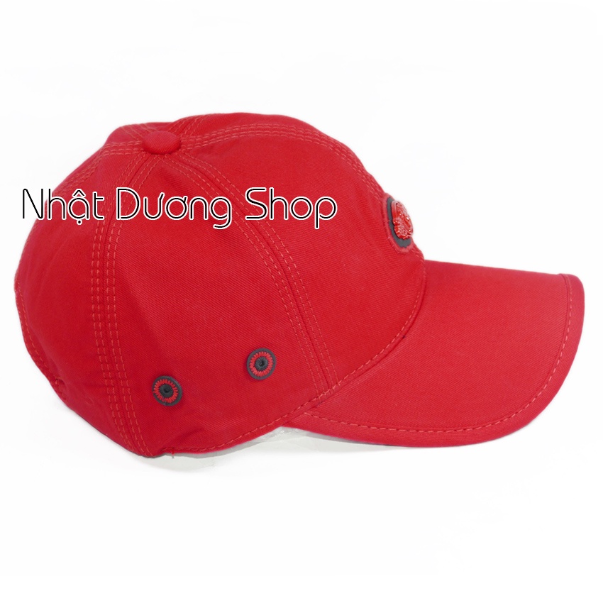 Nón kết Nam nữ hàng cao cấp mặt sắt kết hợp viền kết - Đỏ tươi thích hợp cho tín đồ tuổi teen mê nón xịn