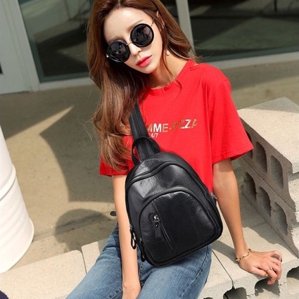 Ba Lô Da Mini Mềm Mại Phong Cách Hàn Quốc Dễ Phối Đồ Thời Trang Cho Nữ