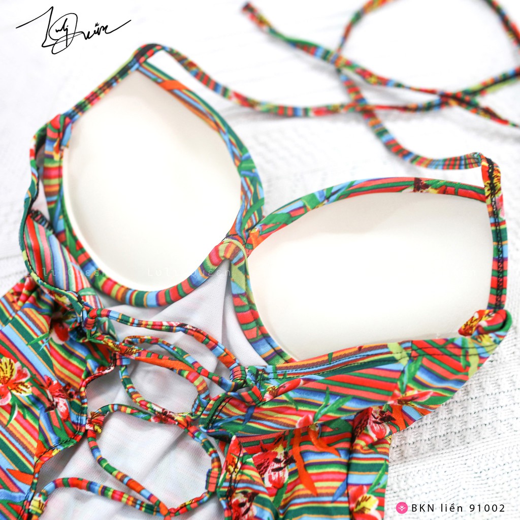 Bikini liền cup ngực dây cổ sexy quyến rũ BKN91002