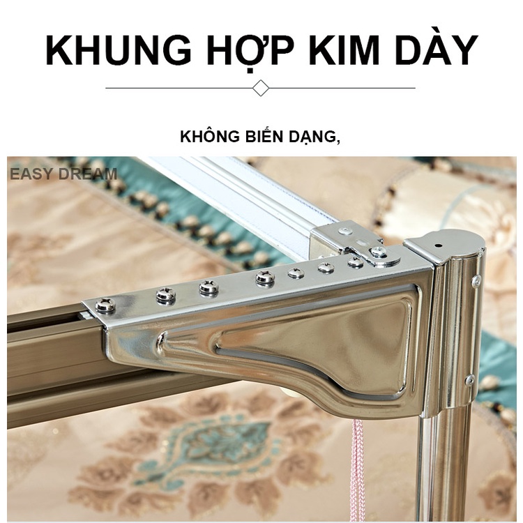 Màn khung không khoan tường kéo dây ròng rọc cao cấp Easy Dream