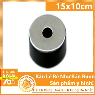 Nam châm viên trắng 15x10mm lỗ thẳng 4mm