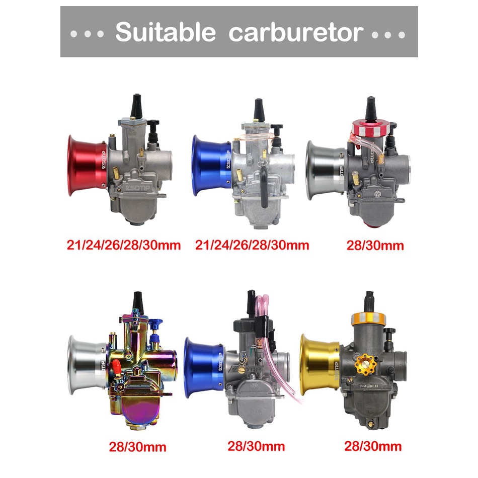 Cốc Lọc Gió Cho Bộ Chế Hòa Khí 50mm Pwk21 / 24 / 26 / 28 / 30mm Pe28 / 30mm