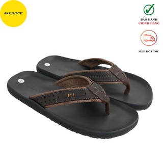 Dép kẹp nam, dép nam quai da mặt cao su dtl500 - giày giavy