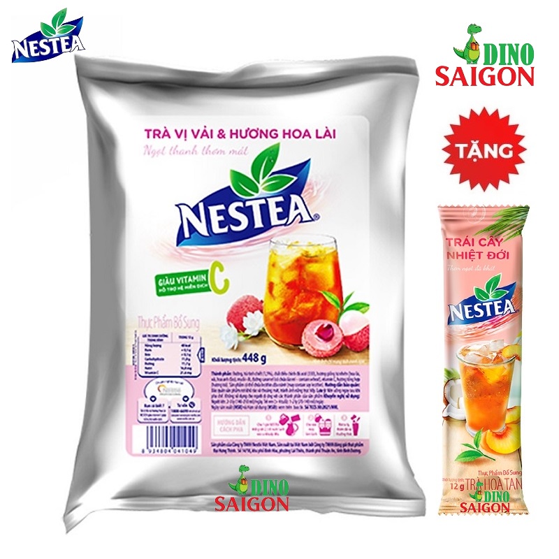 Trà Nestea vị Vải và Hương hoa Lài  + Tặng kèm 1 gói Trà Hoa quả 12g