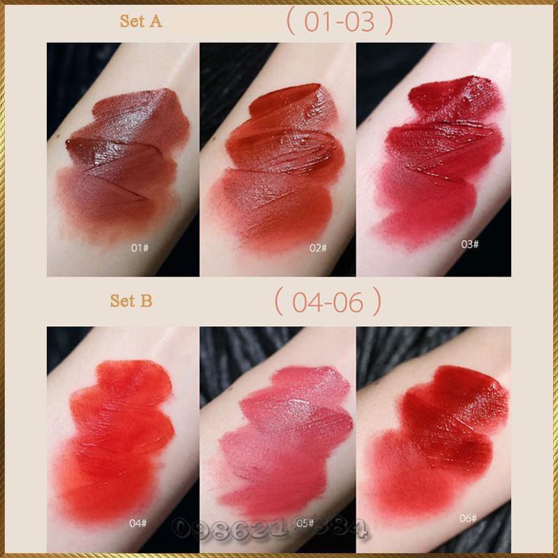 Set 3 cây son kem lì Herorange Fluffy Lip Glaze trang điểm môi HFL2 | WebRaoVat - webraovat.net.vn