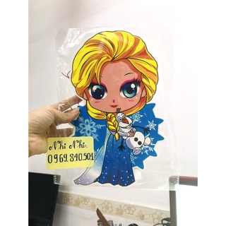 Đồ chơi lồng đèn trung thu bé gái công chúa Ellsa, đèn nhựa pin nhạc