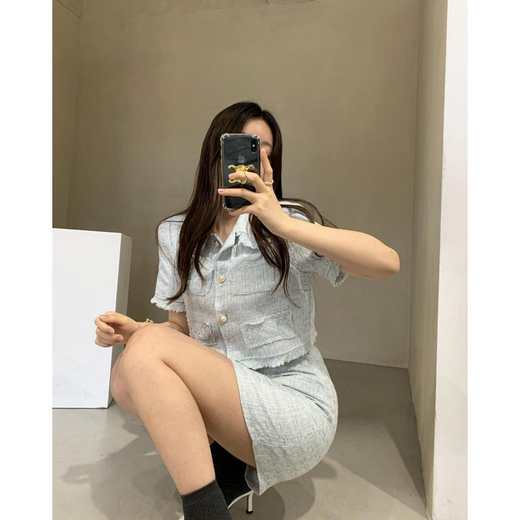 Đầm Hồng Tay Ngắn Thời Trang Mùa Hè 61799