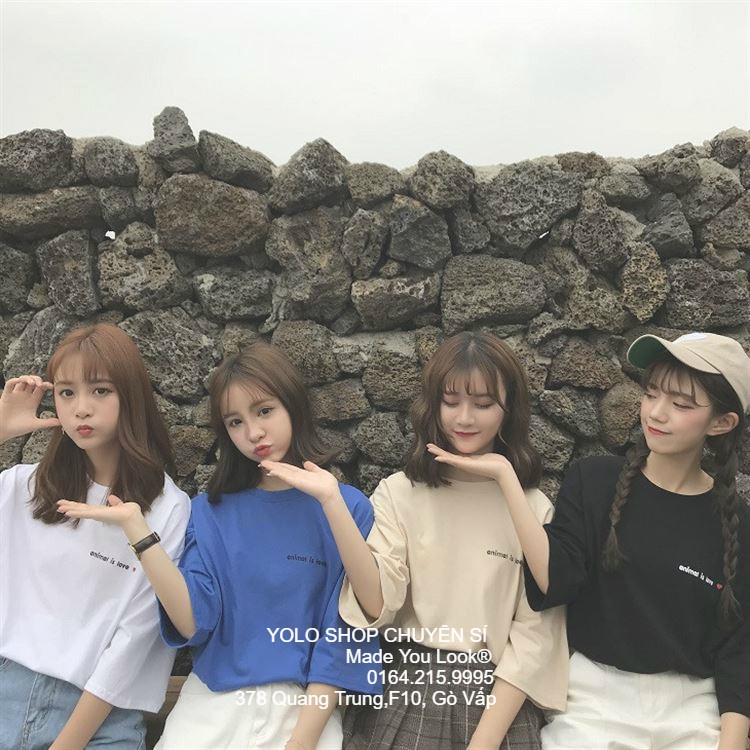 Áo thun tay lỡ ♥️ ANIMAL IS LOVE ♥️ phông Unisex nam nữ tee oversize form rộng pull Ulzzang Streetwear Hàn Quốc vải mềm