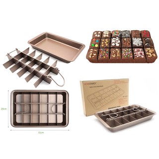 Khuôn khay bánh Brownie (31*20*5.2cm) - 2 màu