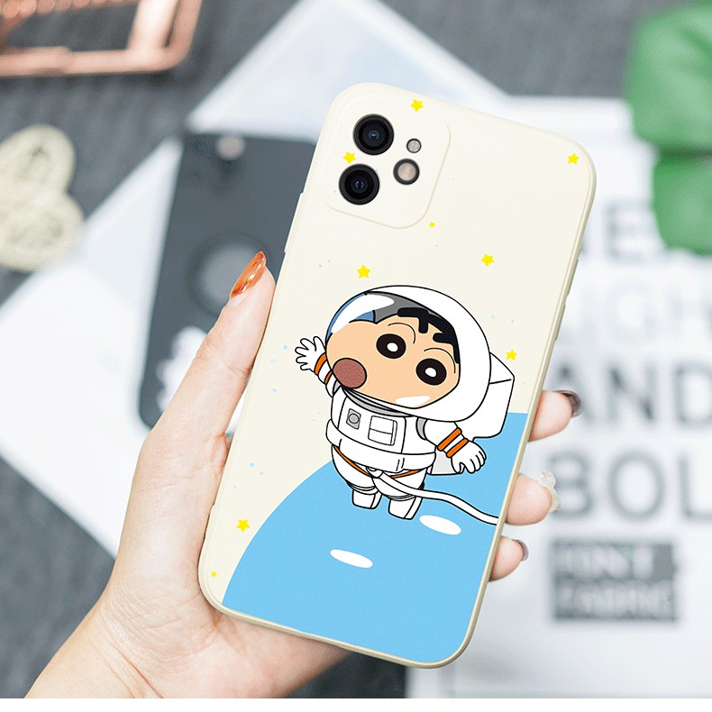 Ốp lưng Xiaomi Redmi 10/Redmi 9T/Poco X3/....dẻo cạnh vuông bảo vệ camera hình Shin. phi hành gia