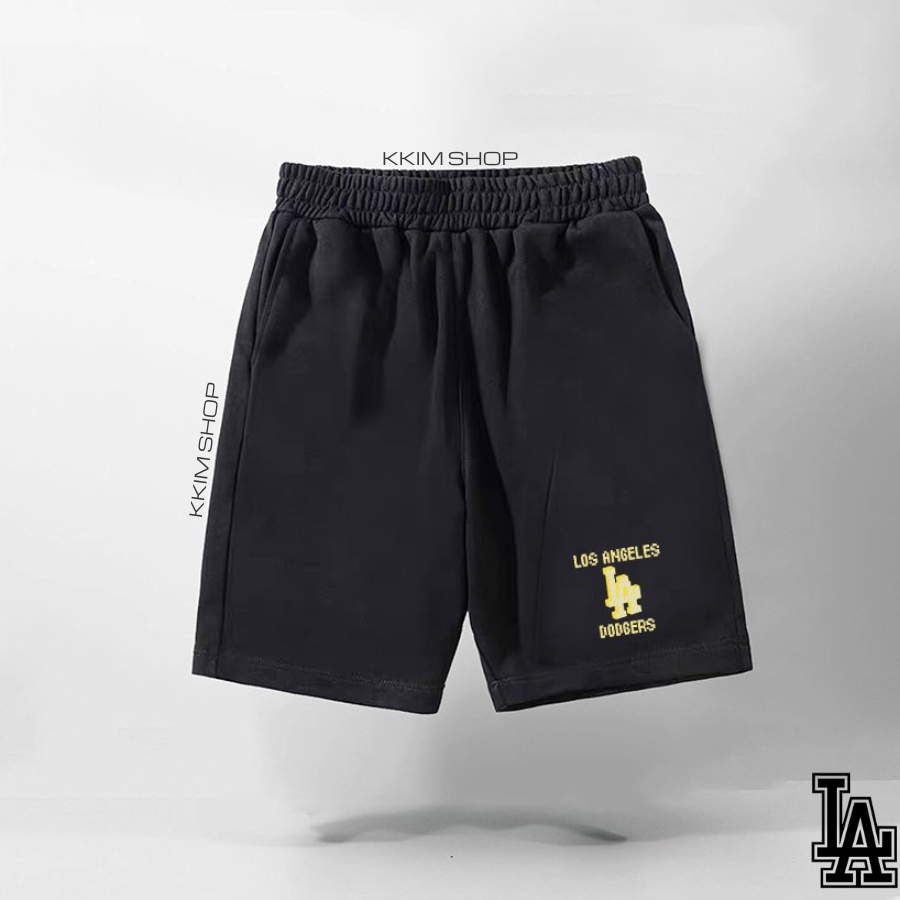 QUẦN SHORT NY LA Nam Nữ, quần đùi thun MLB form rộng unisex. lửng cộc ngắn thể thao mặc nhà chất liệu POLY 2DA