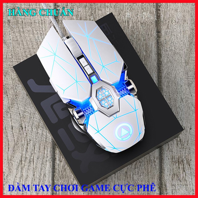 Chuột máy tính Q7  LED 7 màu lung linh, siêu nhạy để chơi game hay làm việc văn phòng BH 6 tháng