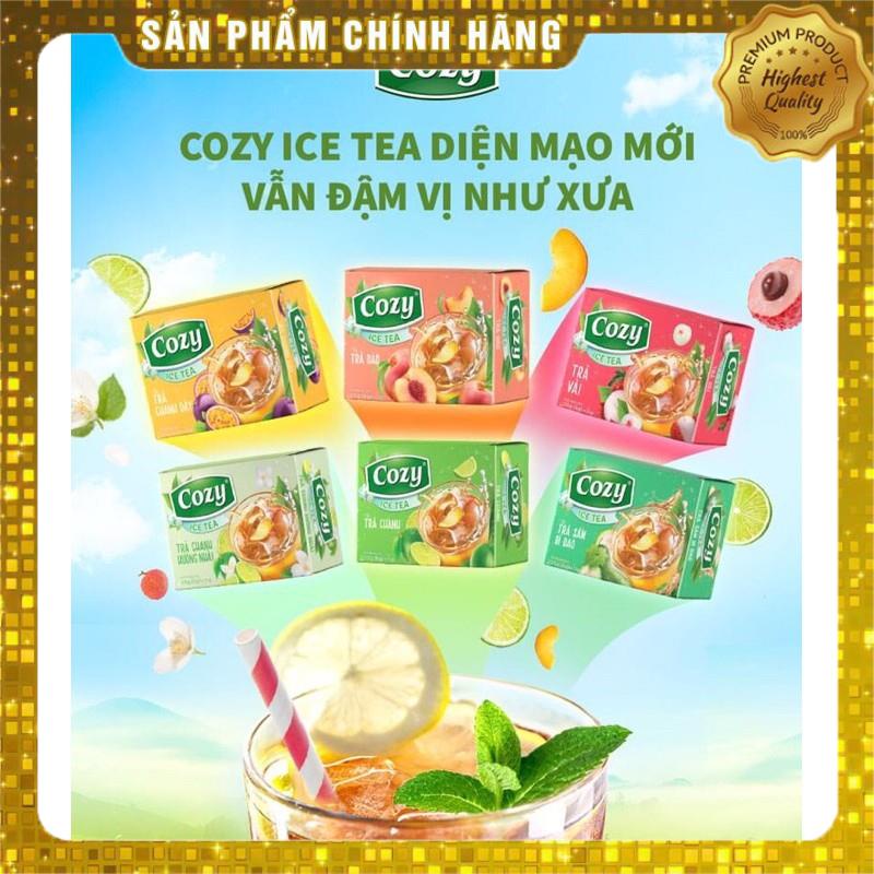Trà Cozy IceTea các Hương Đào-Chanh-Sâm Bí Đao-Chanh Hương Nhài-Vải-Matcha Trà sữa 3in1- Gừng