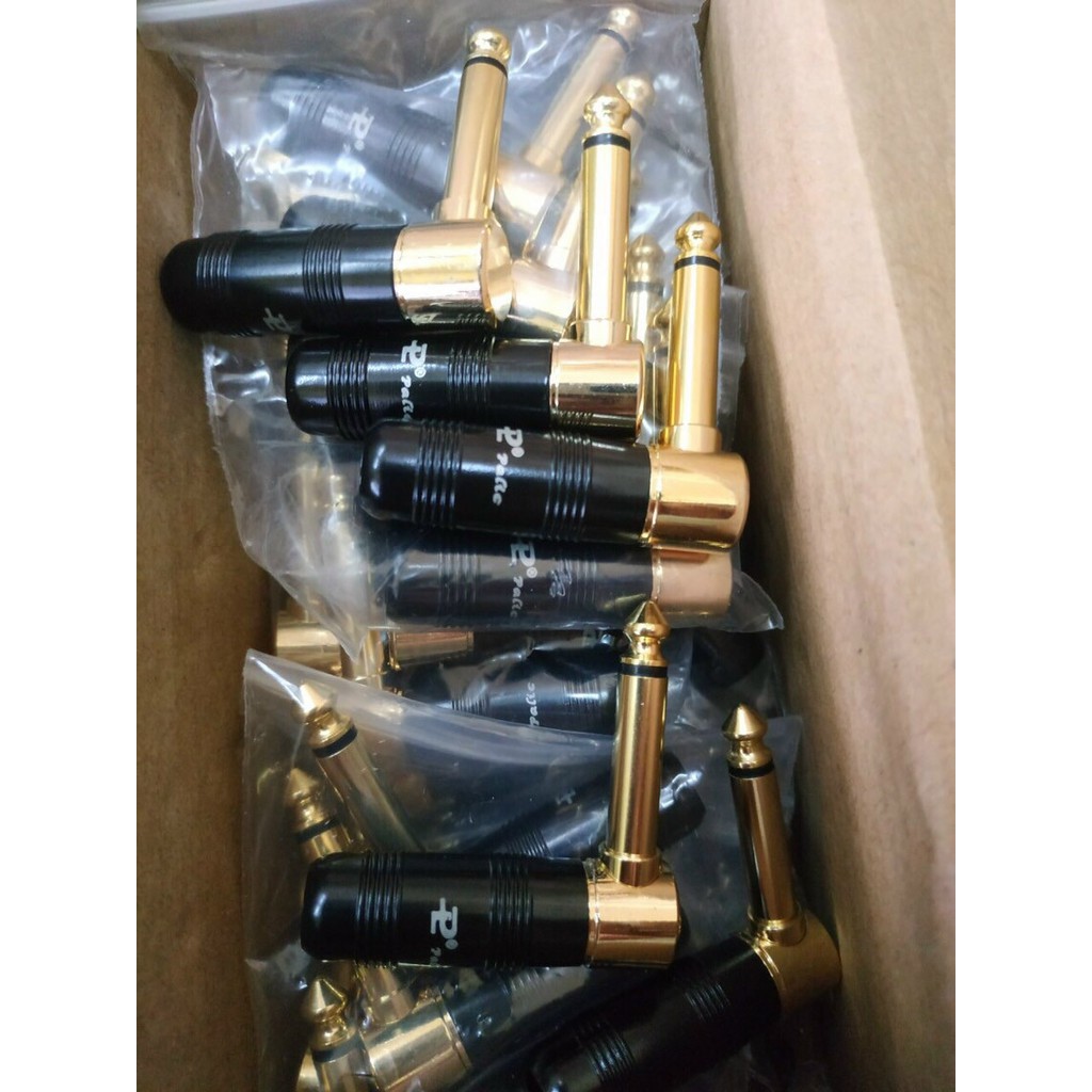 Đầu jack 6.5mm (6 ly) cong chữ L hàn dây micro PALIC