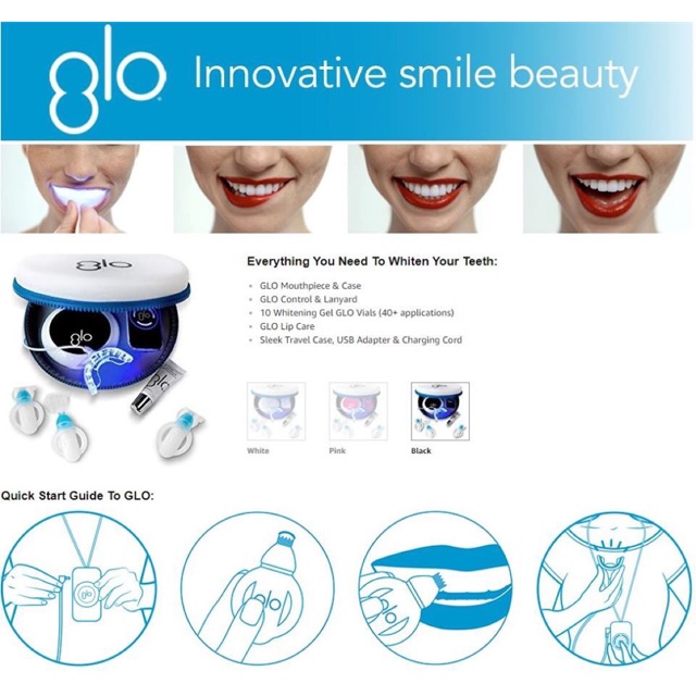 May Lam Tráº¯ng RÄng Glo Brilliant Personal Teeth Whitening Device Shopee Viá»t Nam