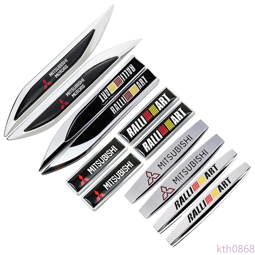 Bộ 2 miếng dán trang trí xe hơi bằng kim loại cho Mitsubishi Asx Lancer Eclipse