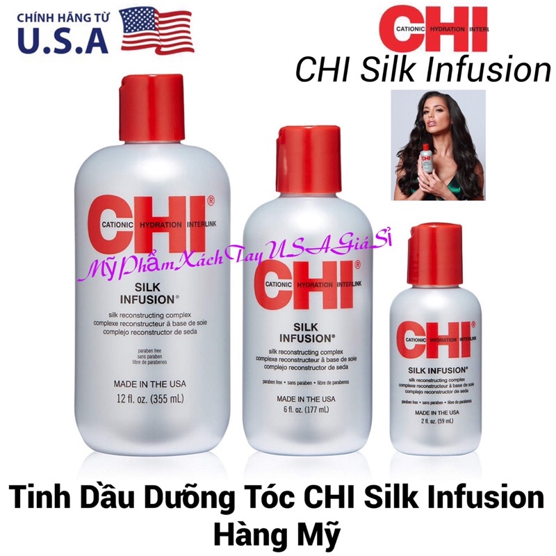 Tinh Dầu Dưỡng Bóng Tóc CHI Silk Infusion