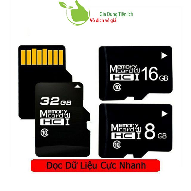 Thẻ nhớ lưu trữ C10 các loại 4GB,8GB,16GB,32GB,64GB tốc độ truyền tải dữ liệu nhanh bộ nhớ chính xác