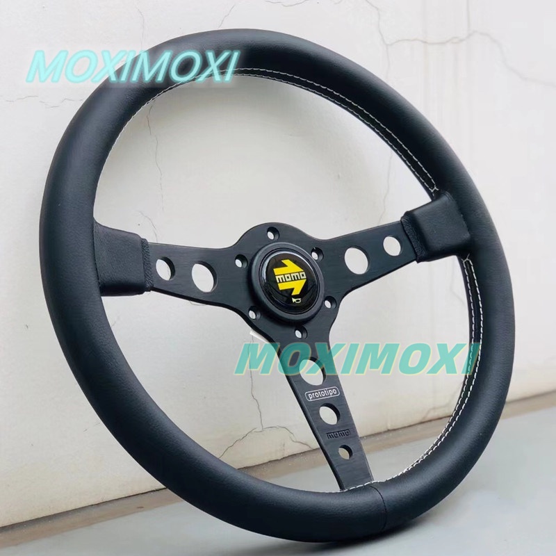 Momo Vô Lăng Da Cao Cấp 14 inch Kèm logo momo