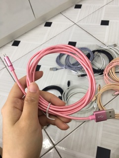 Dây cáp sạc bọc dù dài 2m các loại type-c, micro, iphone