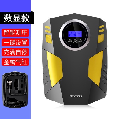 Bơm lốp ô tô mini 12v 💖BH 12 THÁNG💖 Bơm lốp điện tử xe hơi ô tô tự động ngắt hàng chính hãng