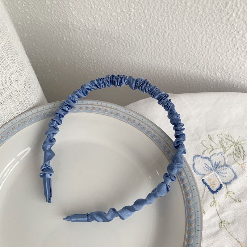 Băng Đô Vải Satin Xếp Ly Thiết Kế Đơn Giản