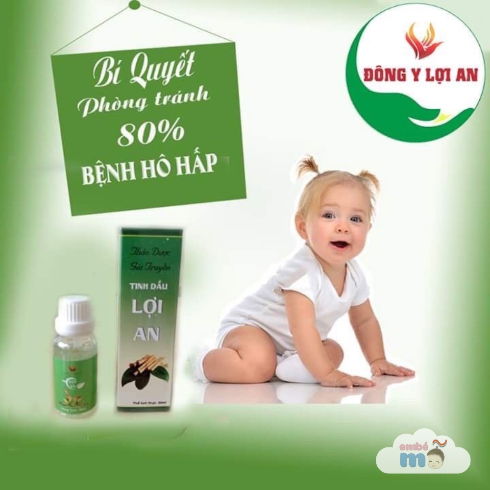 Tinh Dầu Lợi An Chai 20ml Tinh Dầu Giảm Cảm Lạnh Mẩn Ngứa Cho Bé - Embé Mỡ
