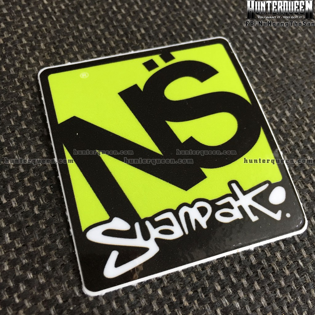 NS Suanpark[5x5.5cm] decal cao cấp chống nước, sắc nét, bền màu, dính chặt. Hình dán logo trang trí mọi nơi