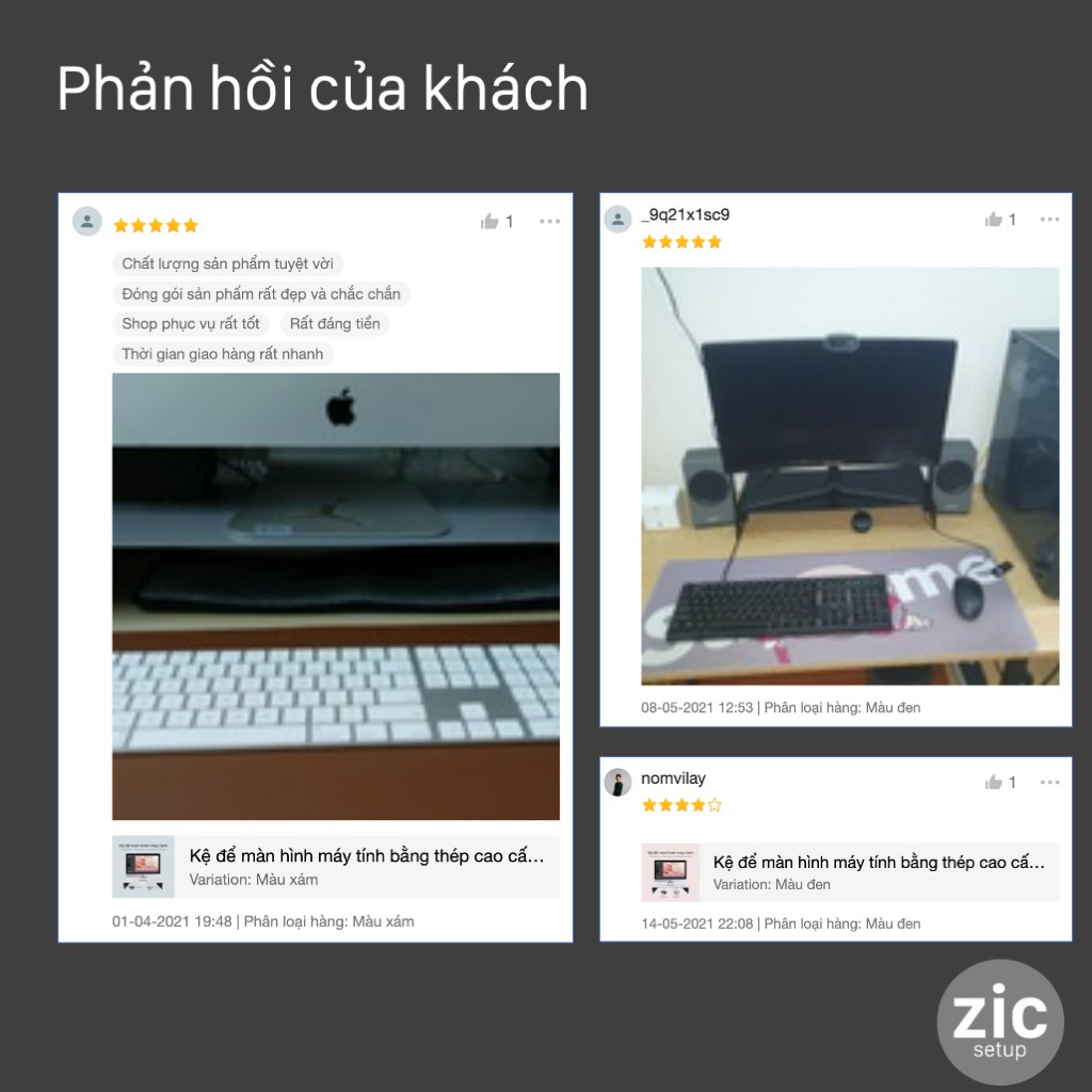 Kệ để màn hình máy tính bằng thép có rãnh đi dây điện - chắc nhẹ bền đẹp, xài ngay không cần lắp ráp - ship toàn quốc