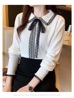 Combo 2 áo len nơ xinh