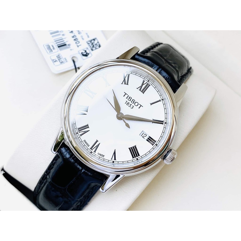 Đồng hồ nam chính hãng Tissot Carson White T085.410.16.013.00 (T0854101601300)- Máy Quartz pin Thụy Sĩ - Kính Sapphire