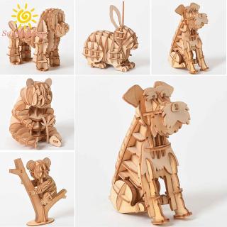 Bộ Lắp Ráp Mô Hình 3D Bằng Gỗ Sáng Tạo Cho Bé