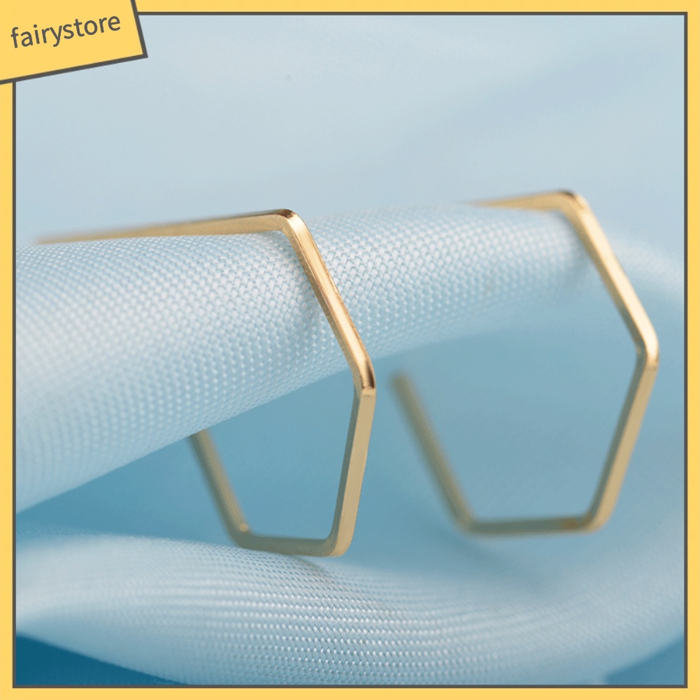 Đôi khuyên tai bằng hợp kim kiểu hình học độc đáo thời trang cho nữ