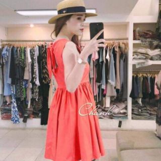 Đầm xòe cột Nơ lưng